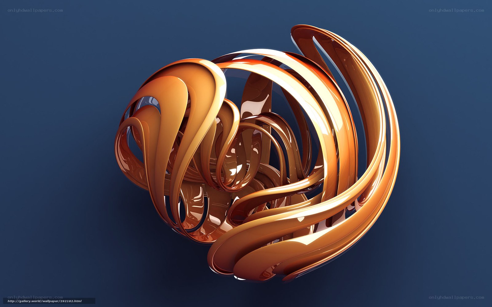 Abstract golden swirl sculpture