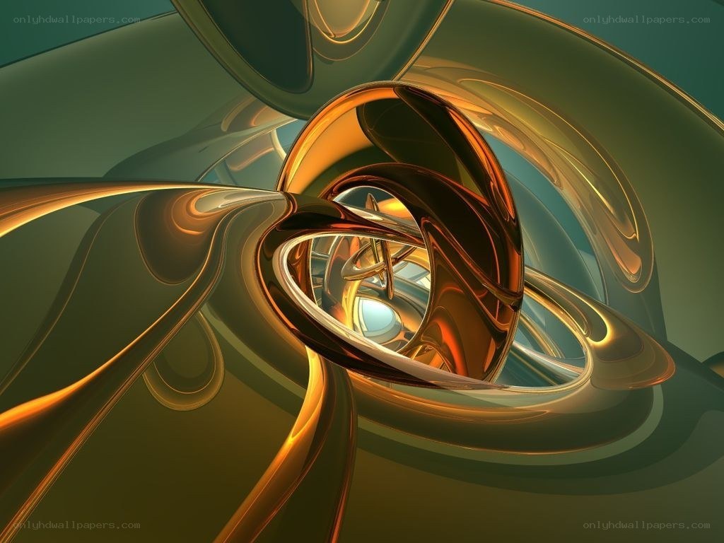 Abstract golden swirls