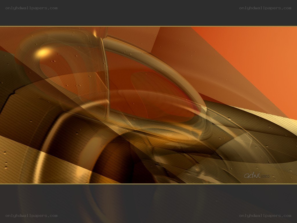 Abstract golden swirls