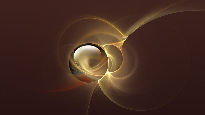 Abstract Golden Swirls — Brown