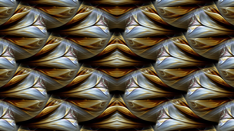 Abstract Golden Swirls — Gold, Dramatic, Digital Art, Silver