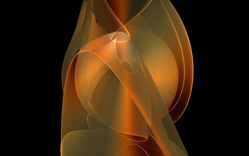 Abstract Golden Swirls — Gold, Dramatic