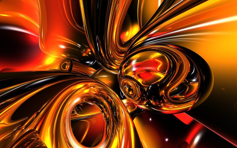 Abstract Golden Swirls — Gold