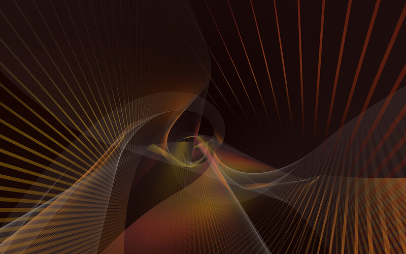 Abstract golden swirls on dark background