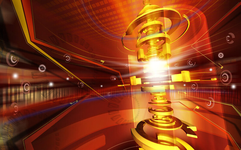 abstract golden technology