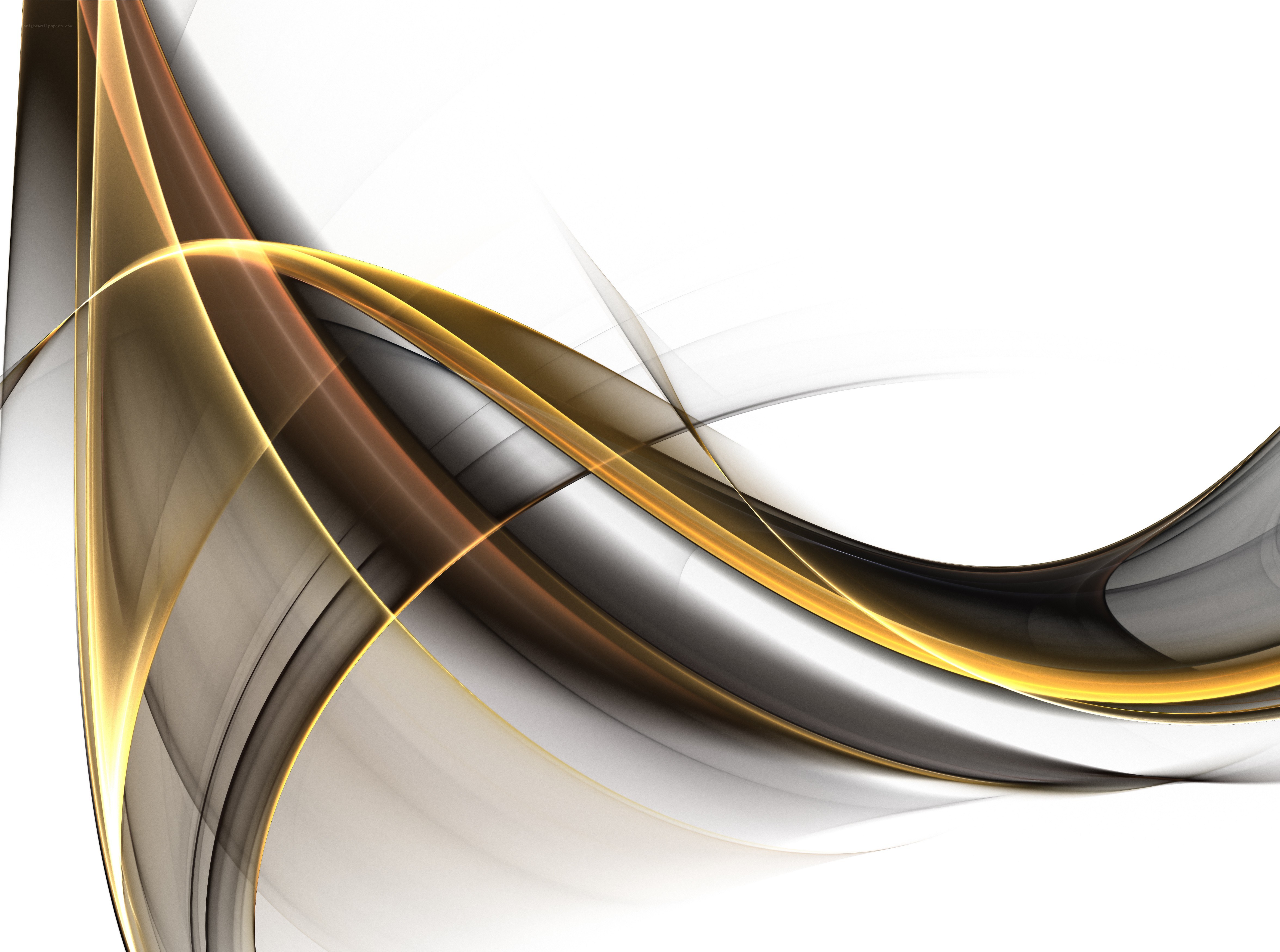 Abstract golden wave design