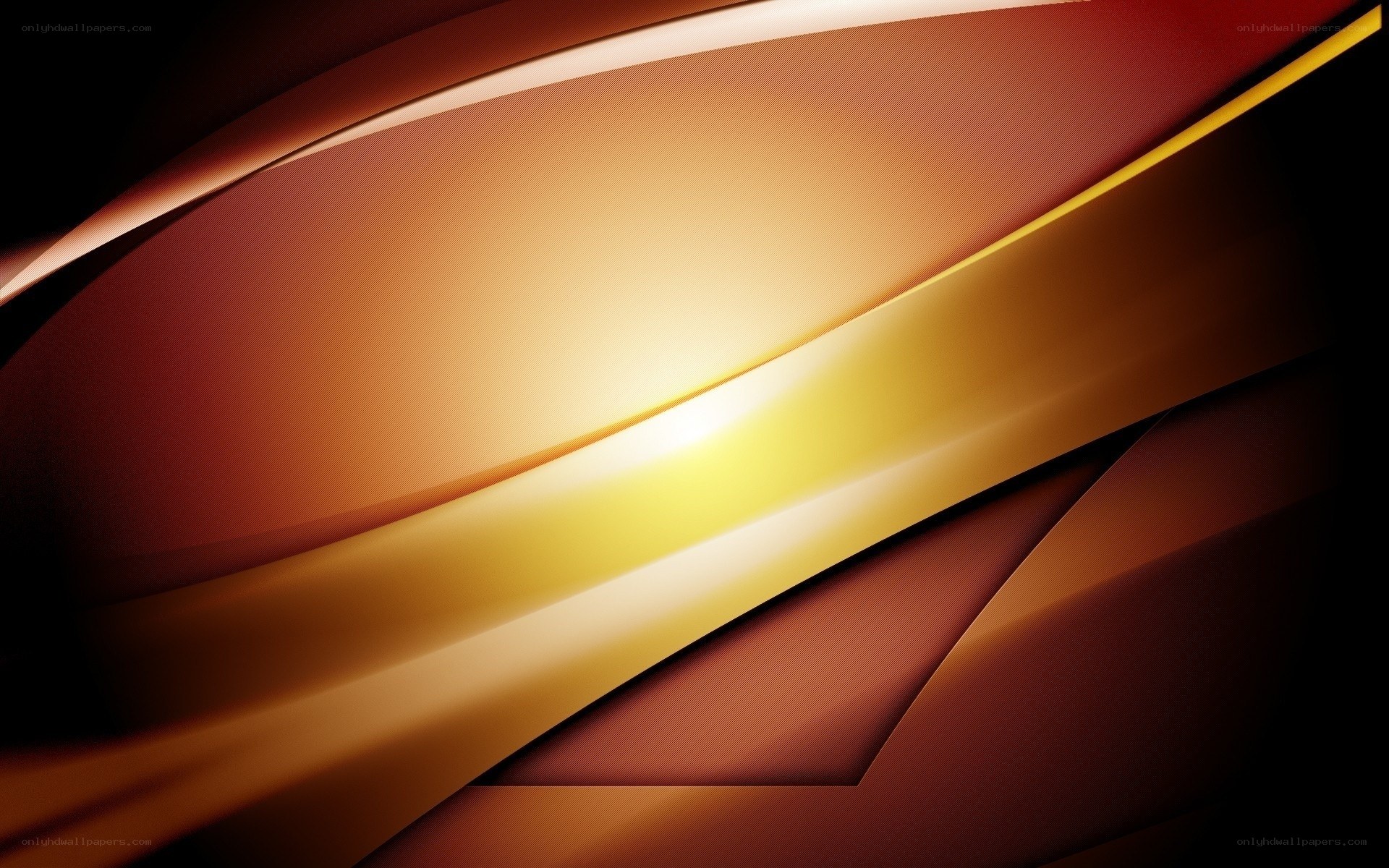 Abstract golden wave design