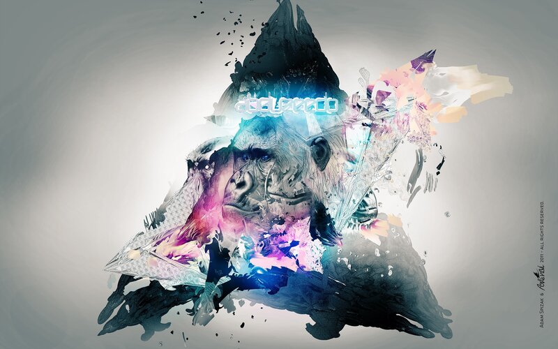 abstract gorilla digital art
