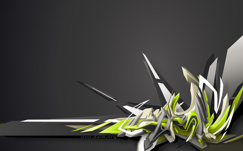 Abstract Graffiti Art — Gray, Dynamic