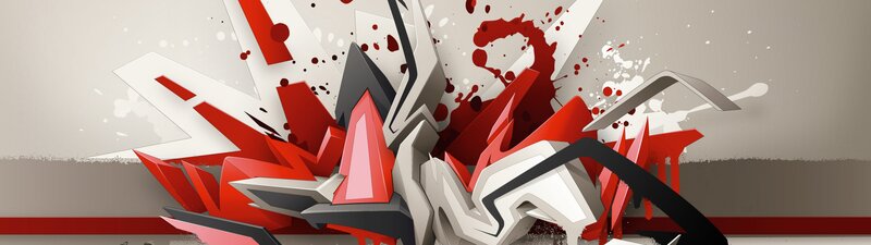 Abstract Graffiti Art — Red
