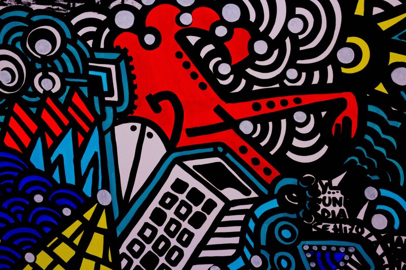 Abstract Graffiti Art — Red, Vibrant