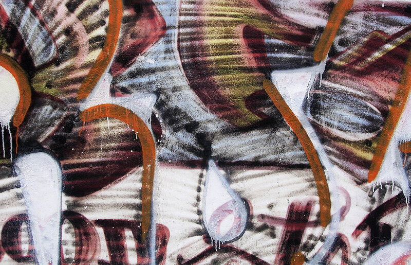 abstract graffiti wall art