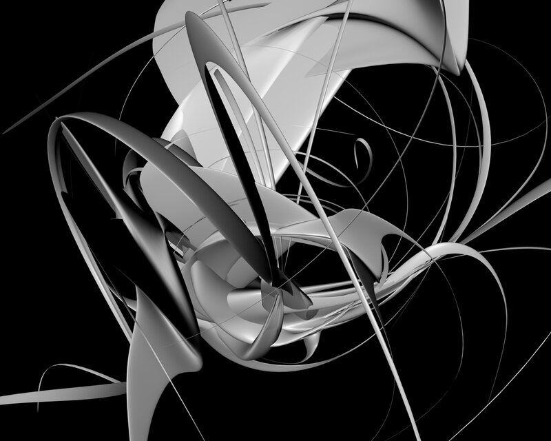 Abstract gray sculpture