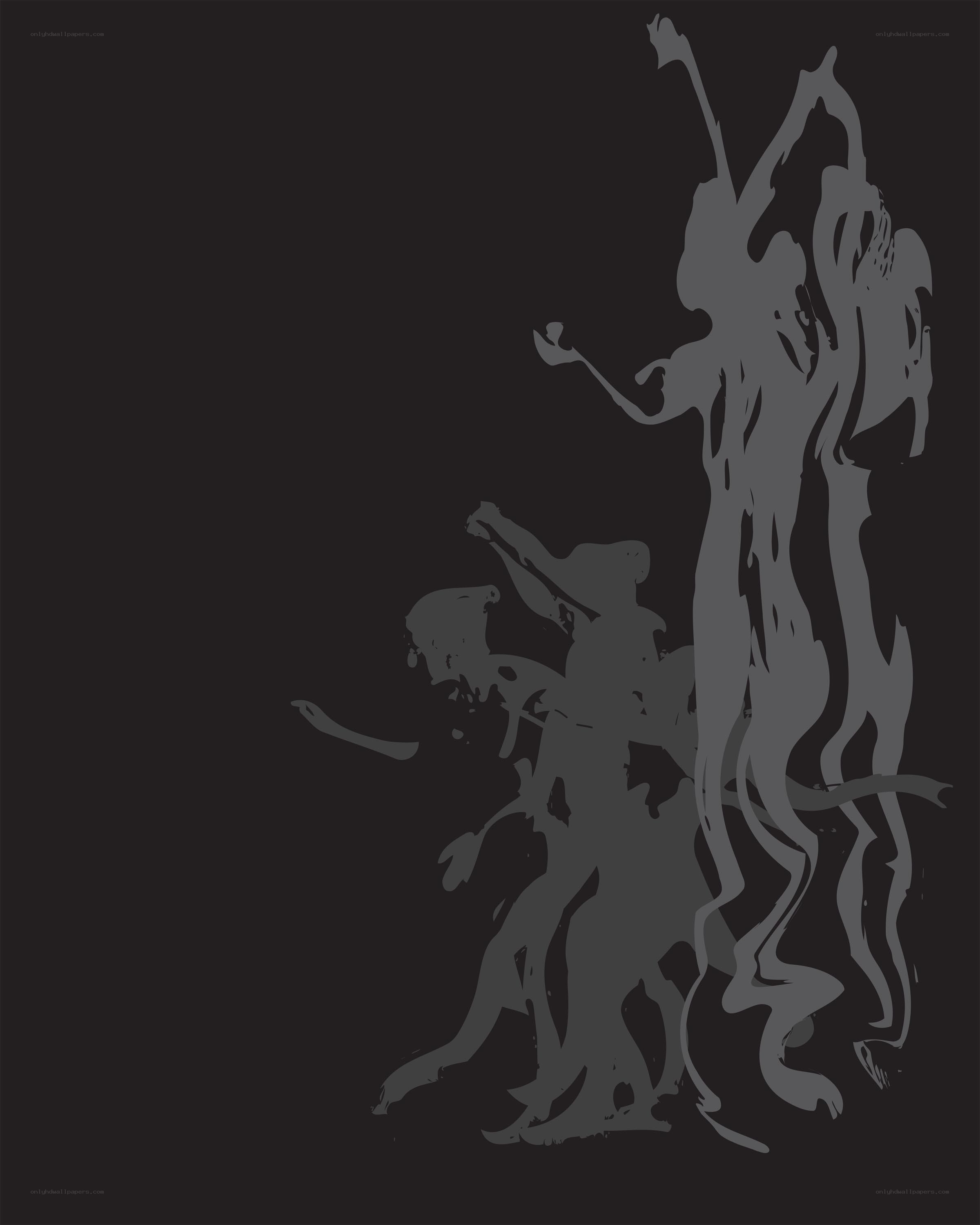 abstract gray silhouettes