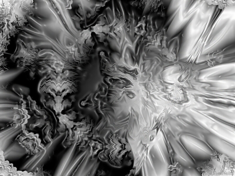 Abstract grayscale fractal pattern