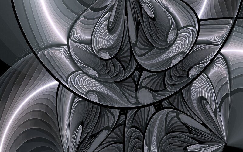 Abstract grayscale fractal pattern