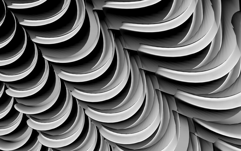 Abstract grayscale spiral pattern