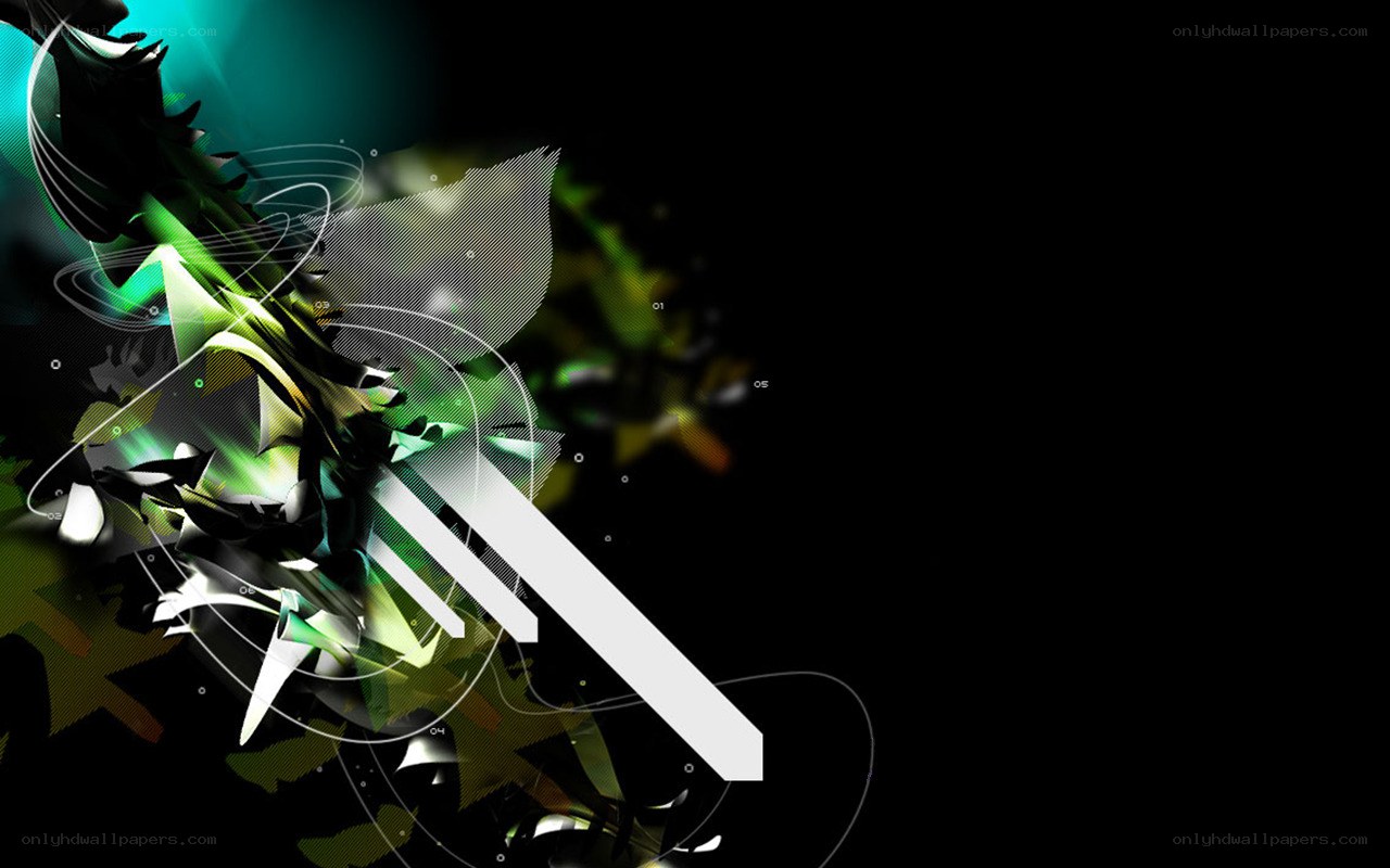 abstract green and black design