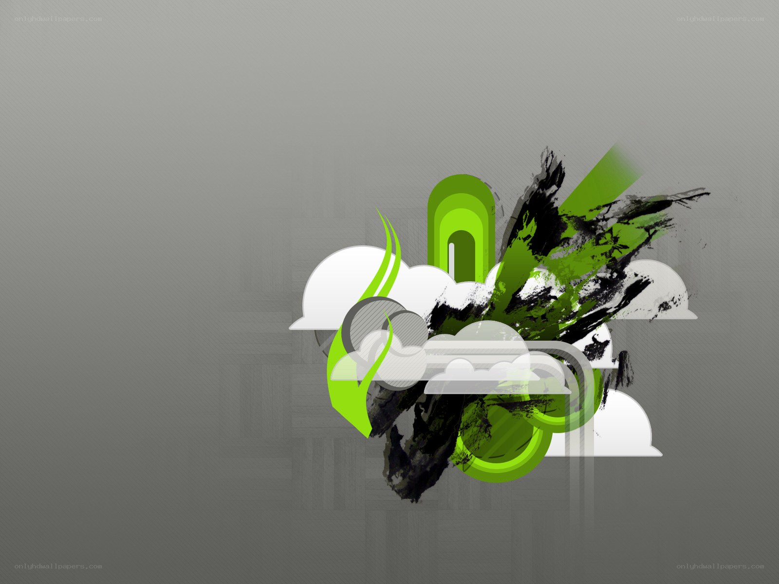 abstract green and black design