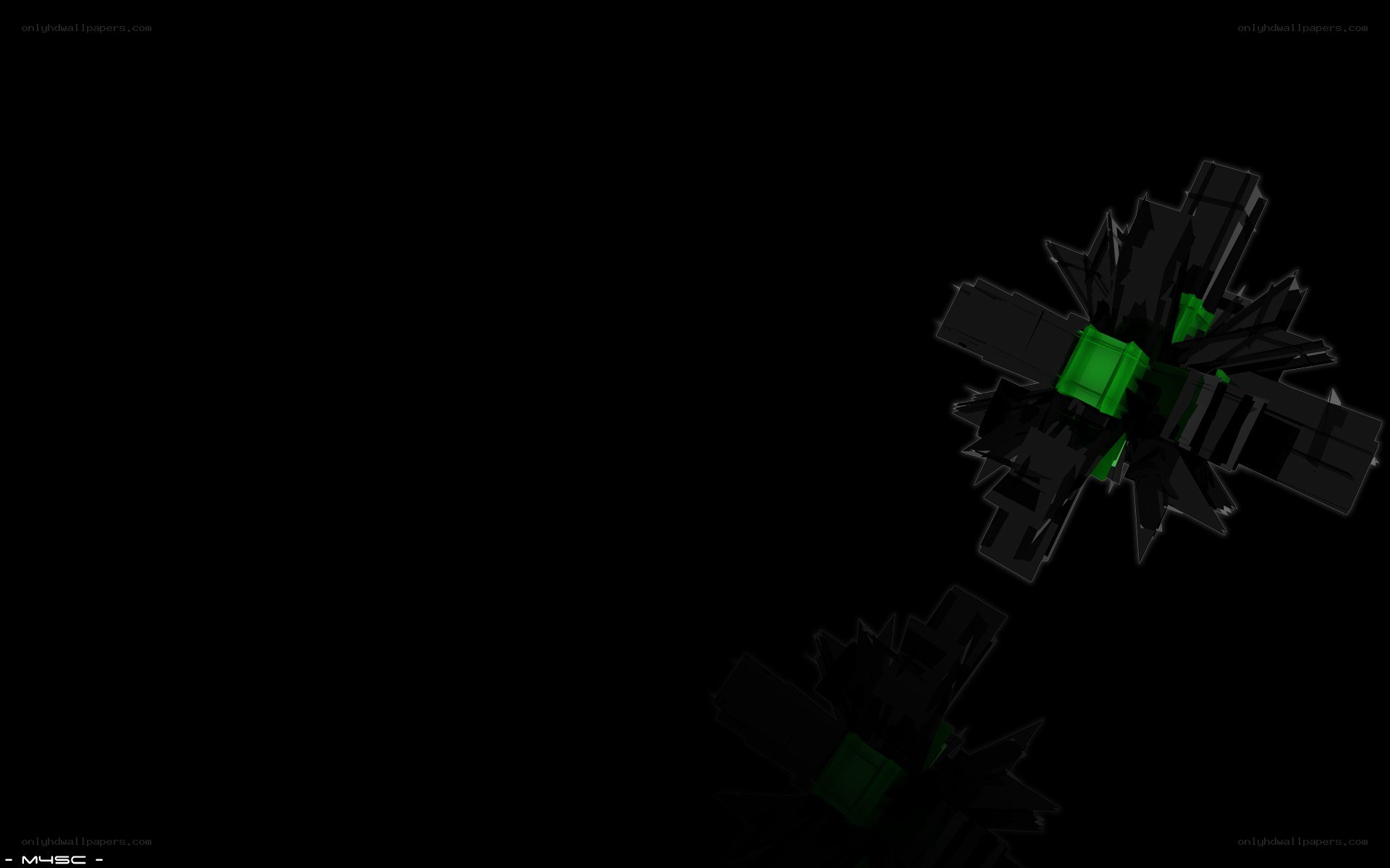 abstract green and black design