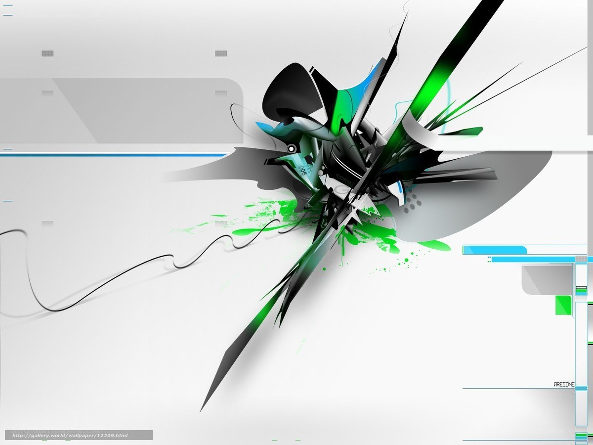 abstract green and black design