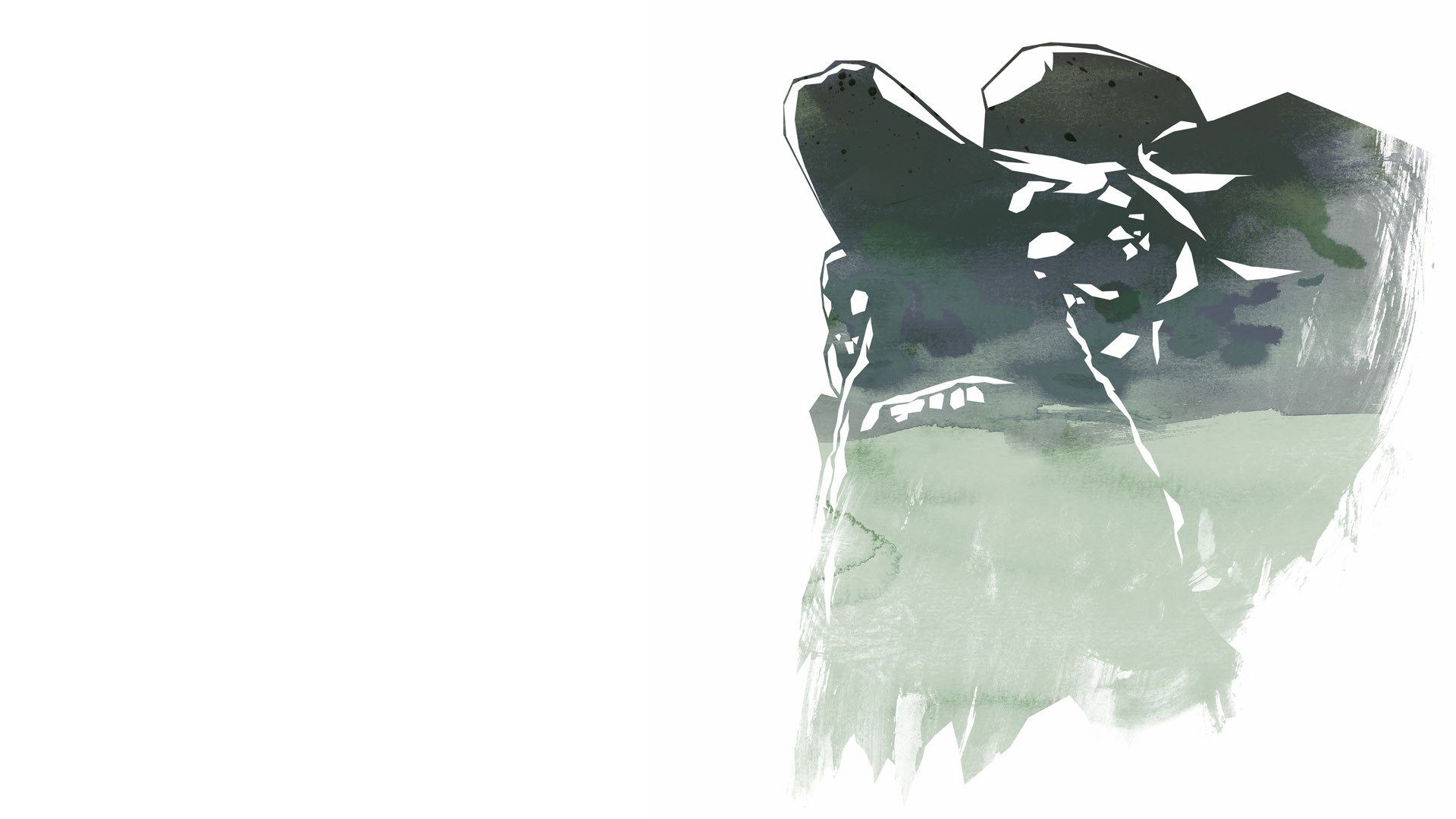 abstract green and black figure