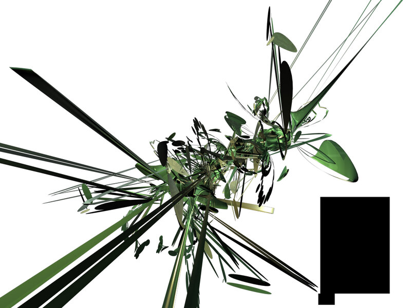 abstract green and black fractal design