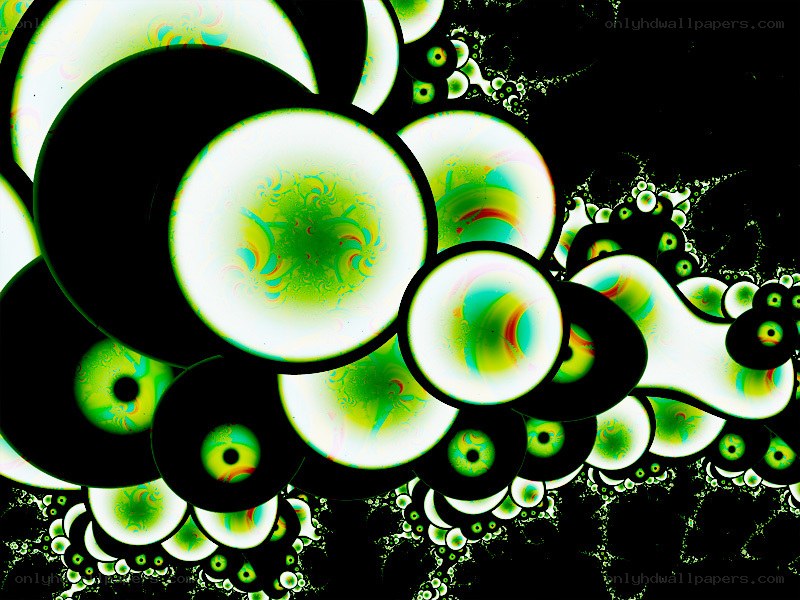 Abstract green and black fractal pattern