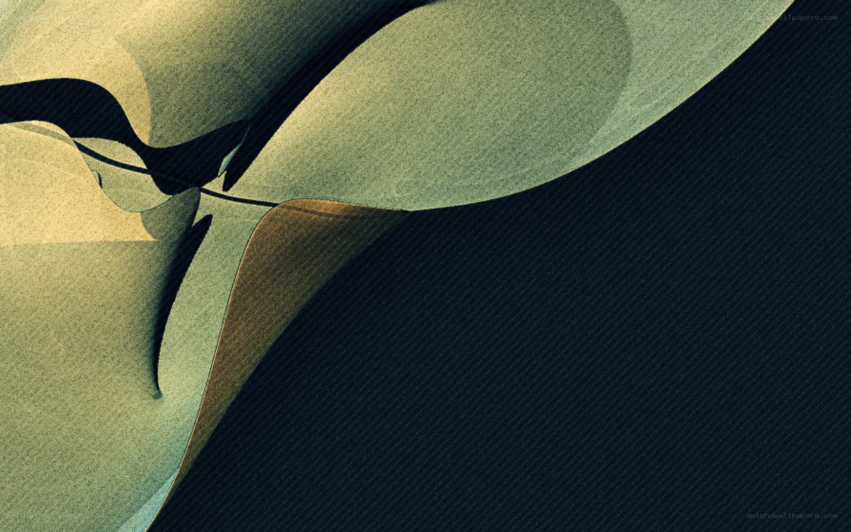 abstract green and black shapes