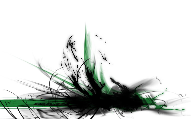 abstract green and black splatter