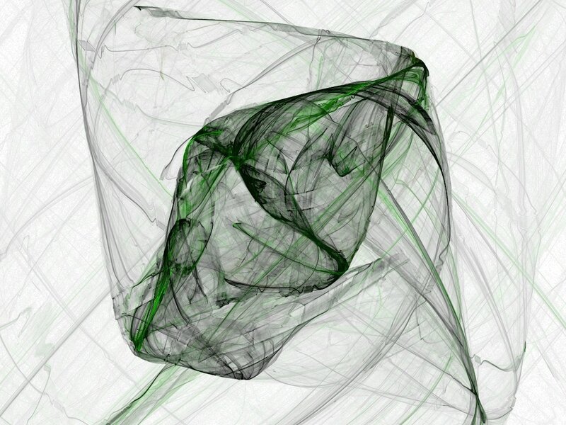 Abstract green and black swirl