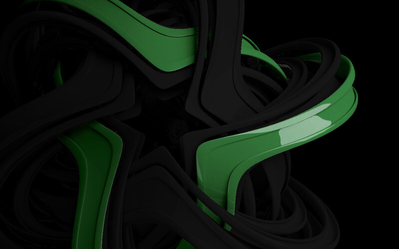 abstract green and black swirls