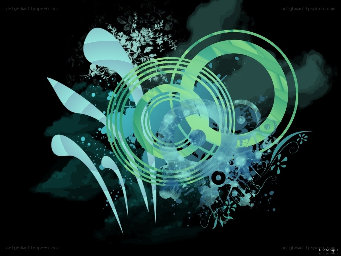 abstract green and blue design