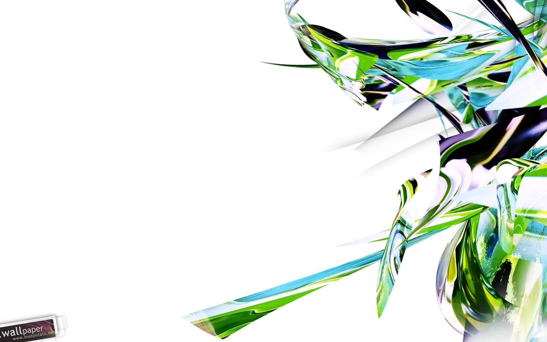 abstract green and blue design