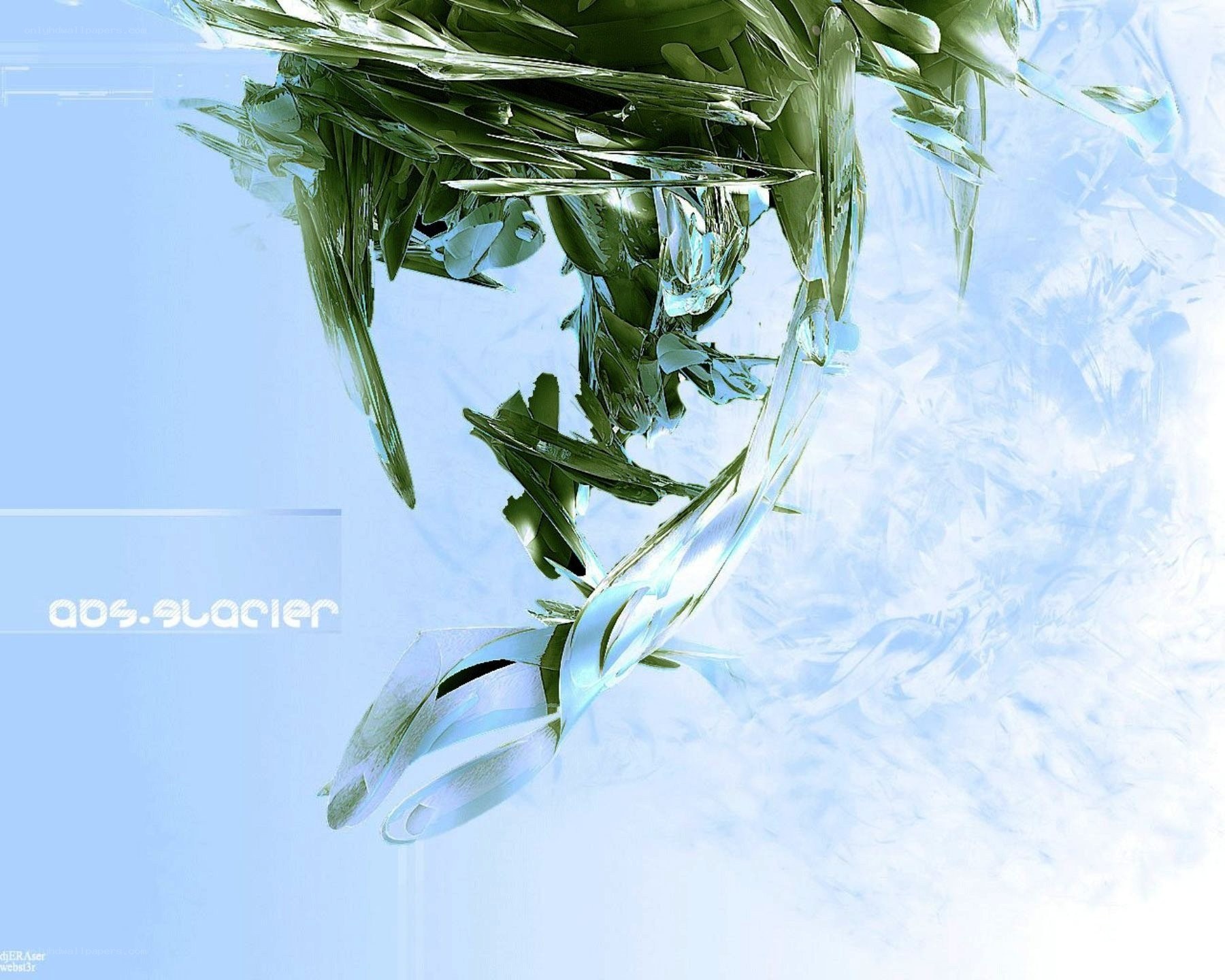 abstract green and blue design