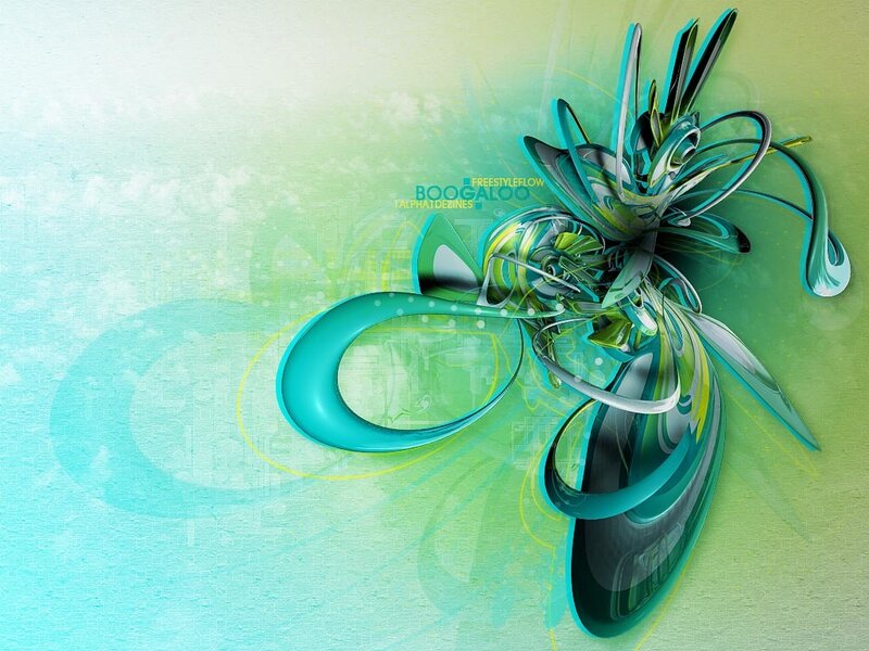 Abstract Green and Blue Design — Calm