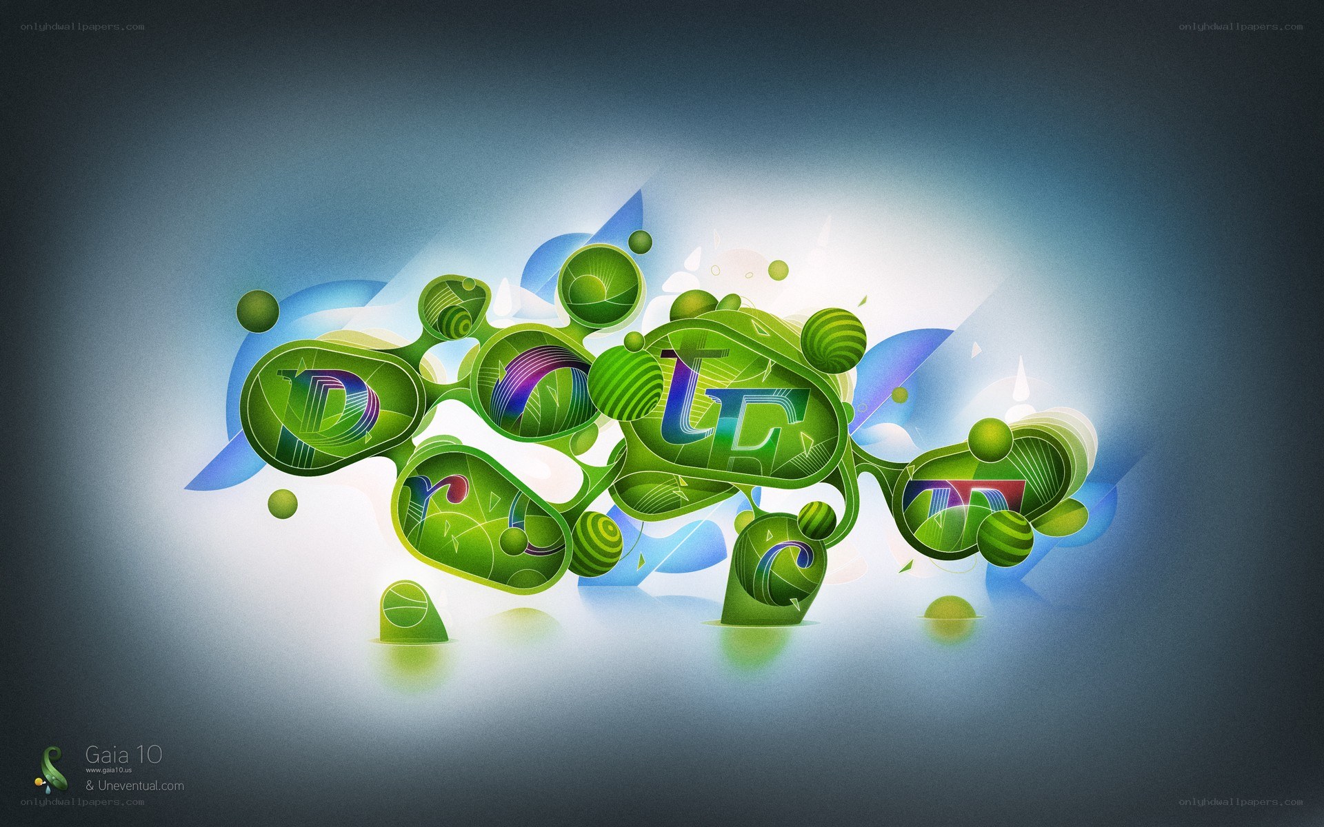 abstract green and blue design
