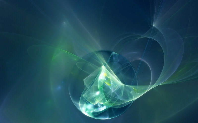 Abstract green and blue fractal