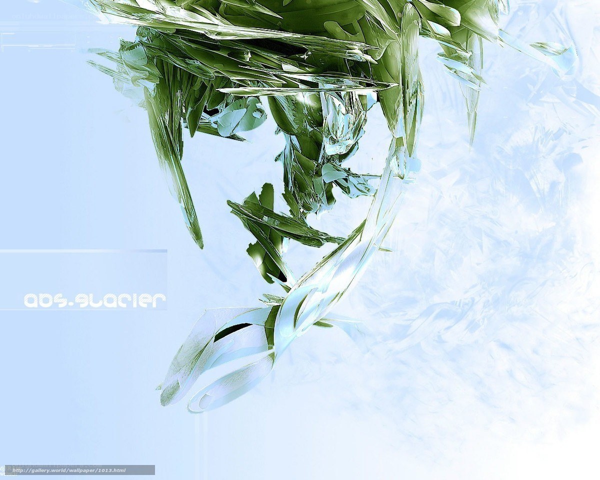 Abstract green and blue fractal design