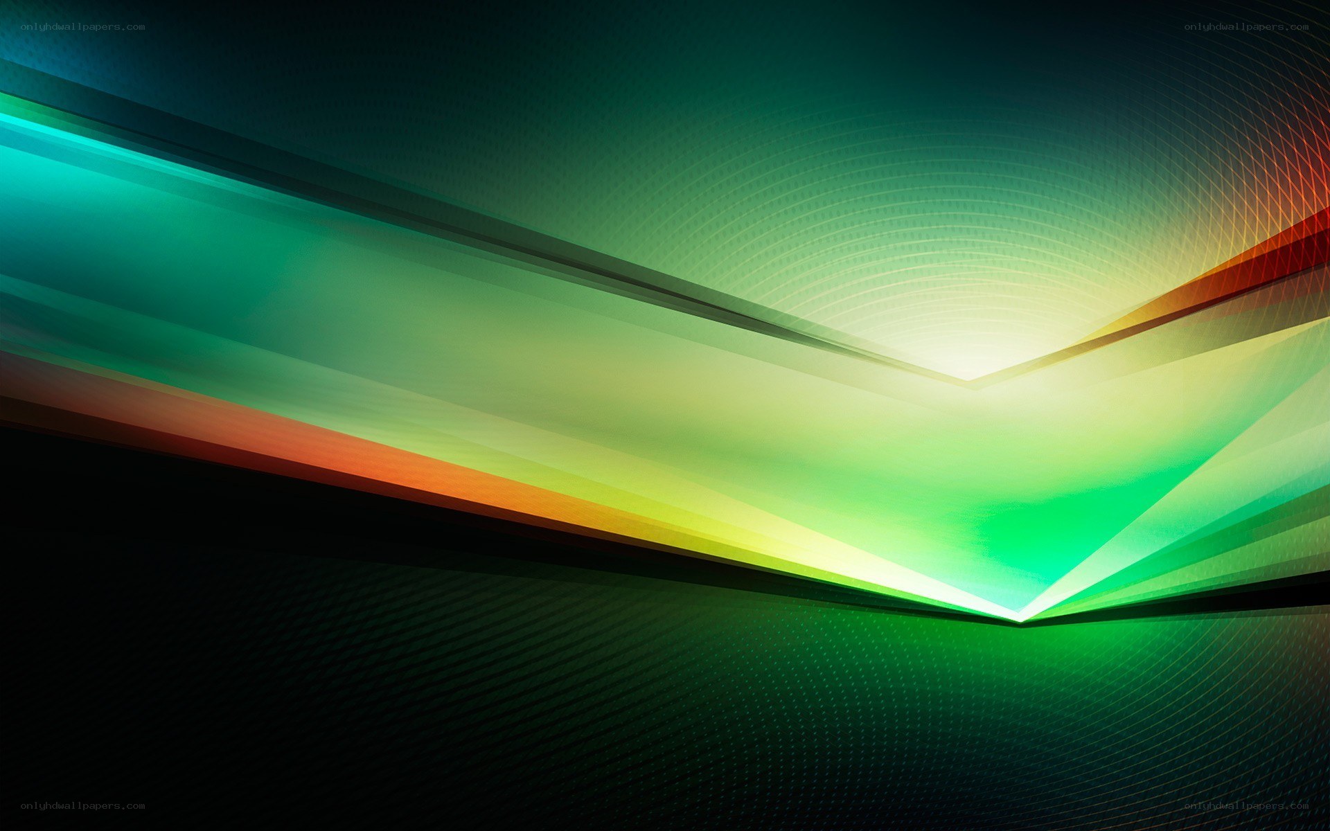 Abstract green and blue light design