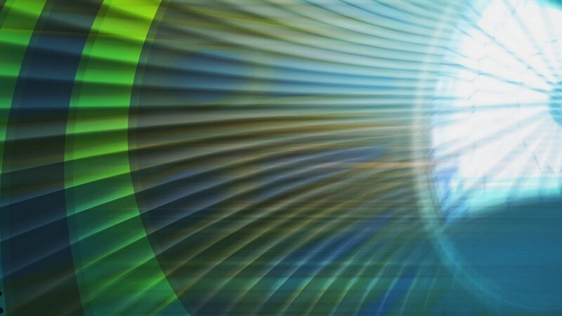 abstract green and blue light rays
