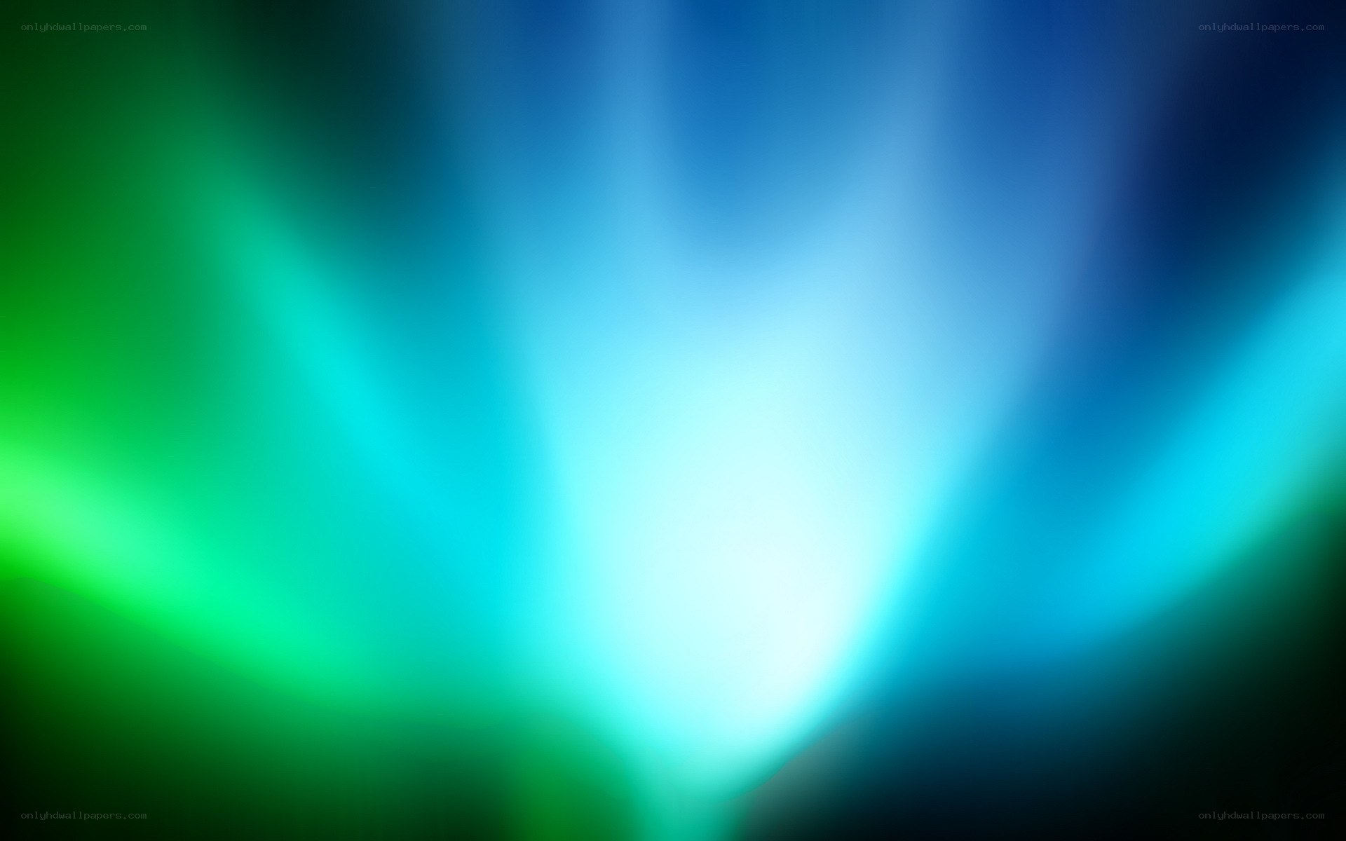 Abstract green and blue light