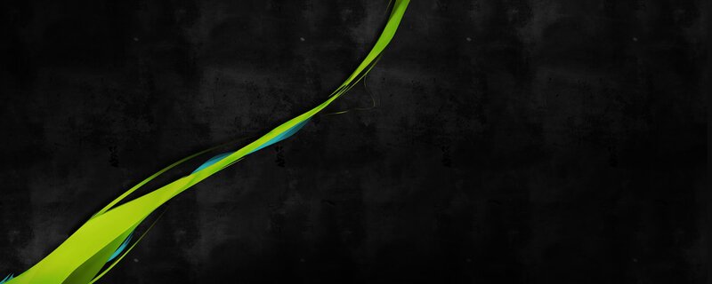 abstract green and blue lines on black