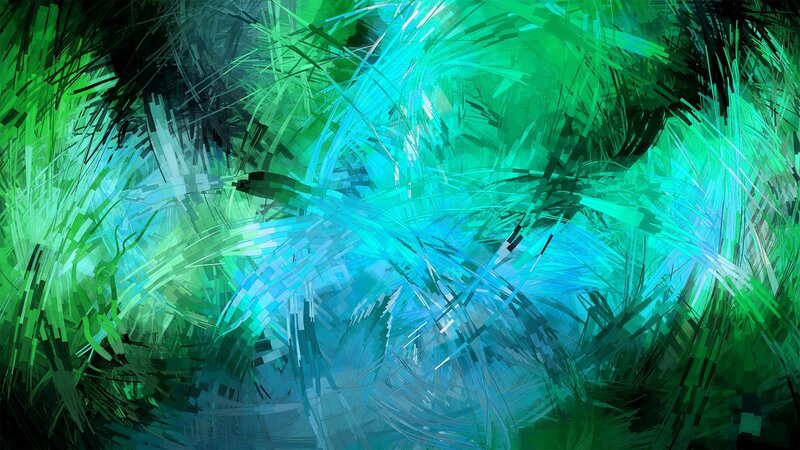abstract green and blue lines