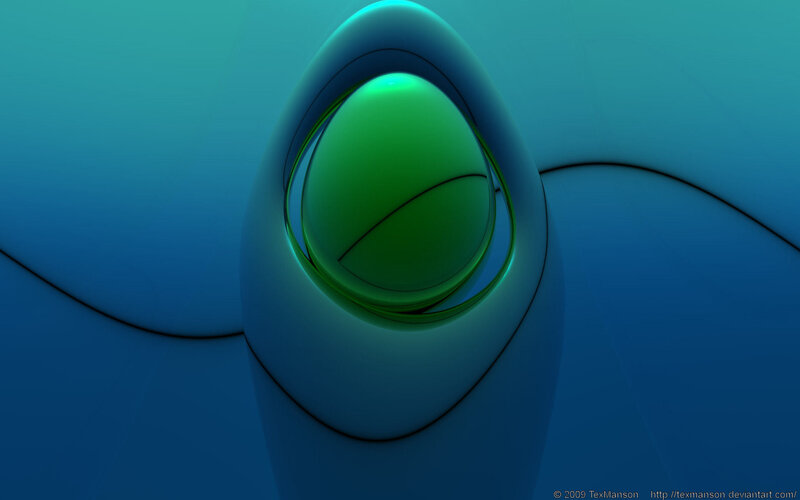 abstract green and blue sphere