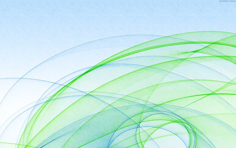 Abstract green and blue swirls