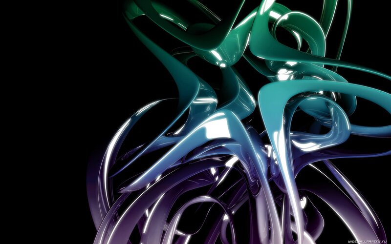 Abstract green and blue swirls
