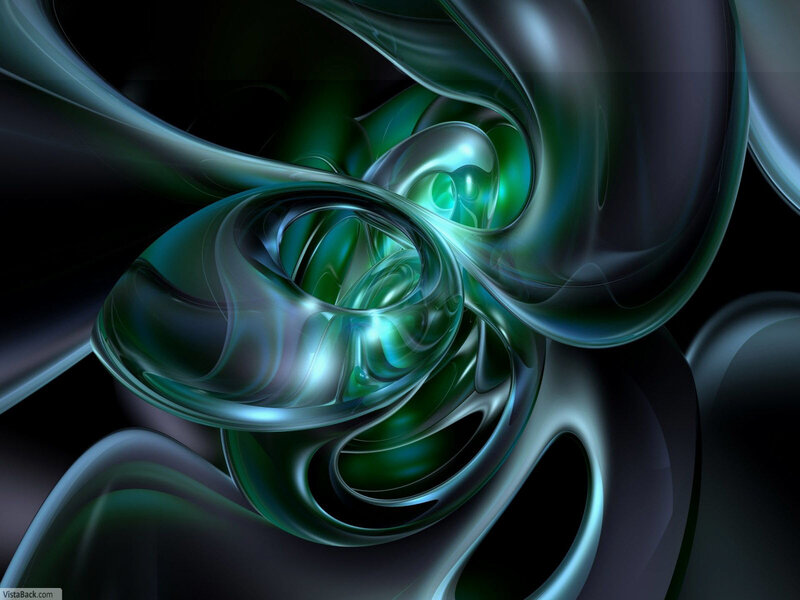 Abstract green and blue swirls