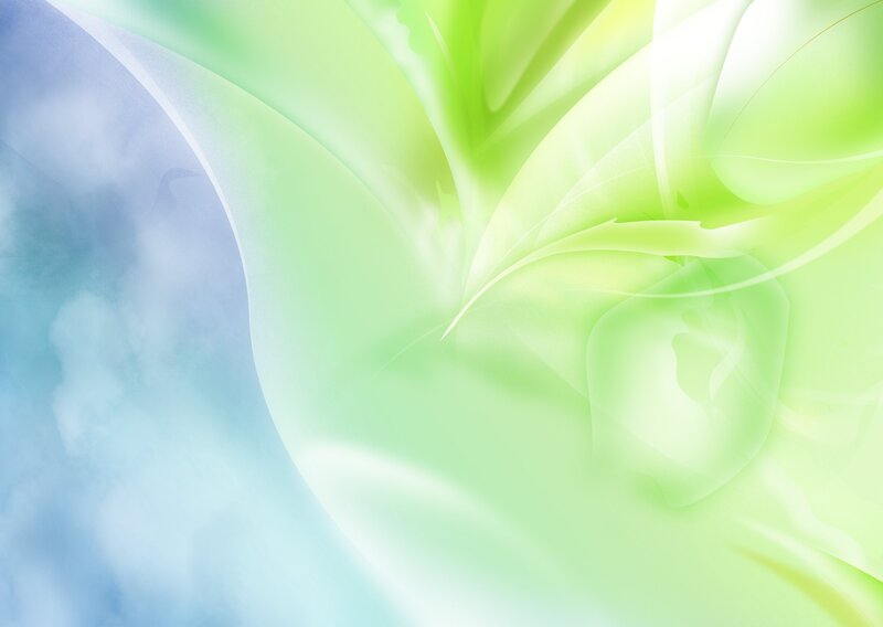 Abstract Green and Blue Swirls — Calm, Light