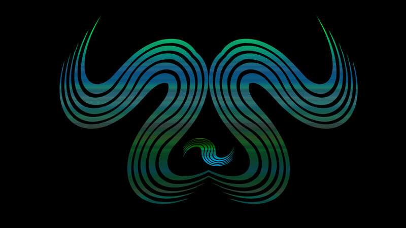 Abstract Green and Blue Swirls — Calm